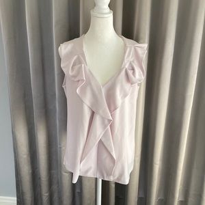 Diane Von Furstenberg silk ruffled top size 8